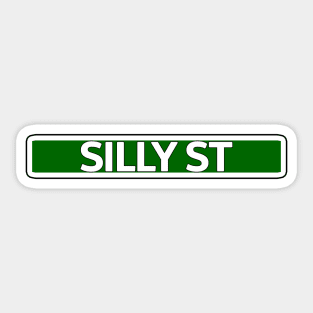 Silly St Street Sign Sticker